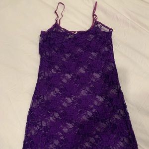 Purple lace lingerie